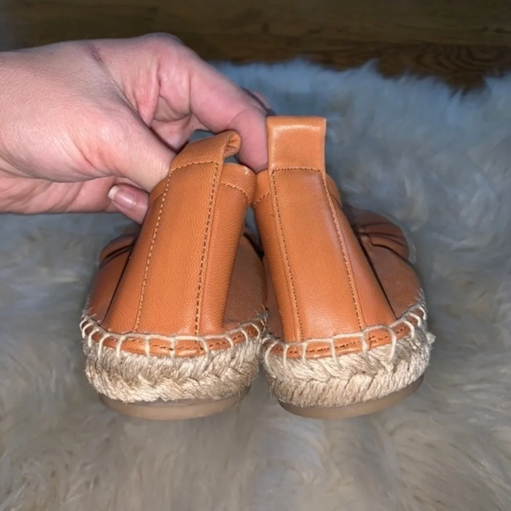 Vince Rae Brown‎ Leather espadrille flats size 9